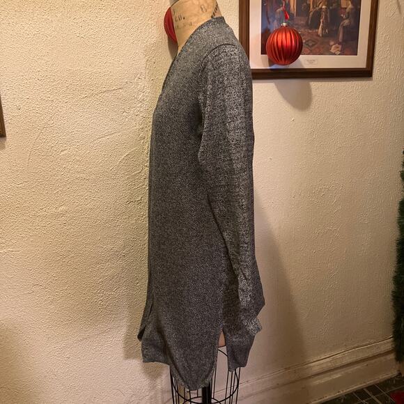 Gap Gray Marled Open Front Cardigan Sweater Size L - Picture 5 of 12
